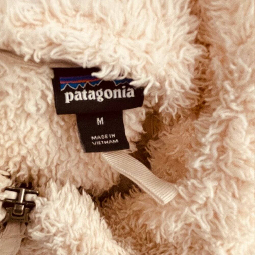 Patagonia Los Gatos Half Zip Jacket Pullover High Pile Fleece Calcium Medium - Picture 5 of 8